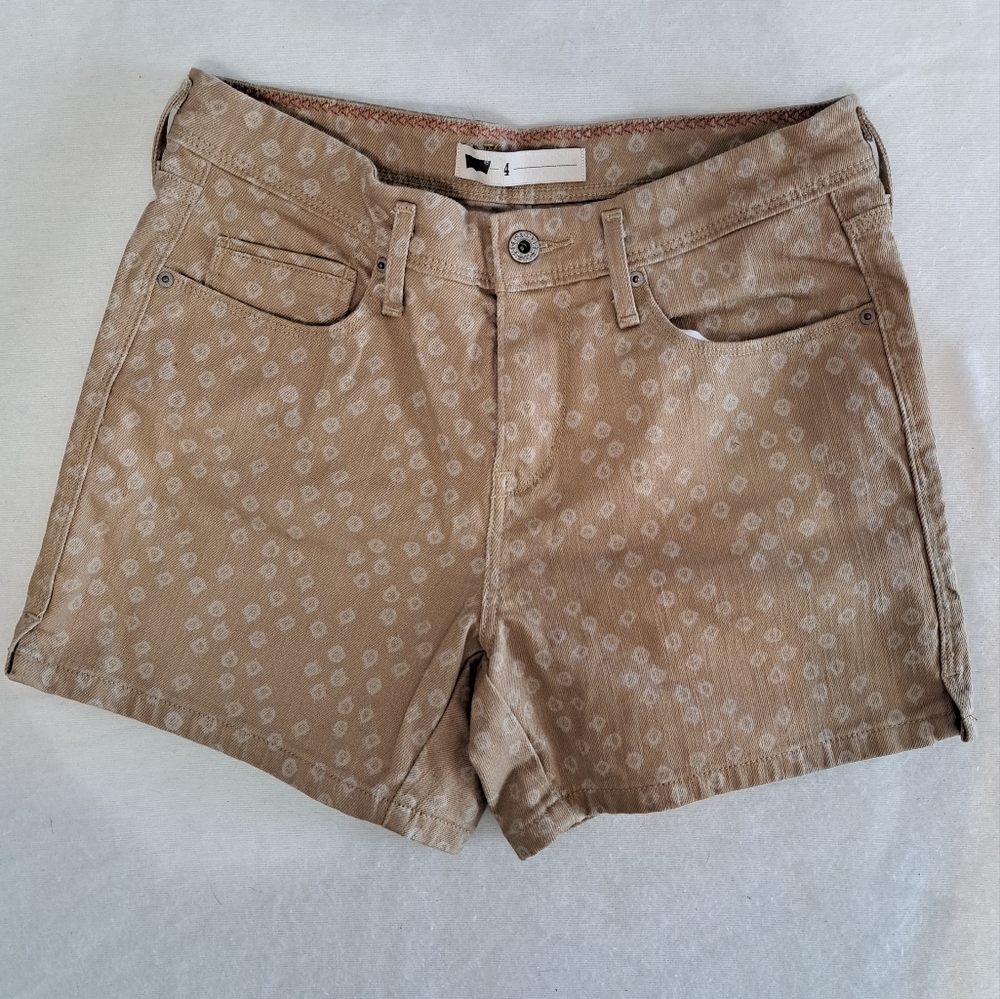 Levi's Tan Patterned Jean Shorts